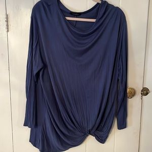 Caralase Womens LS Knot Front top XL NWOT